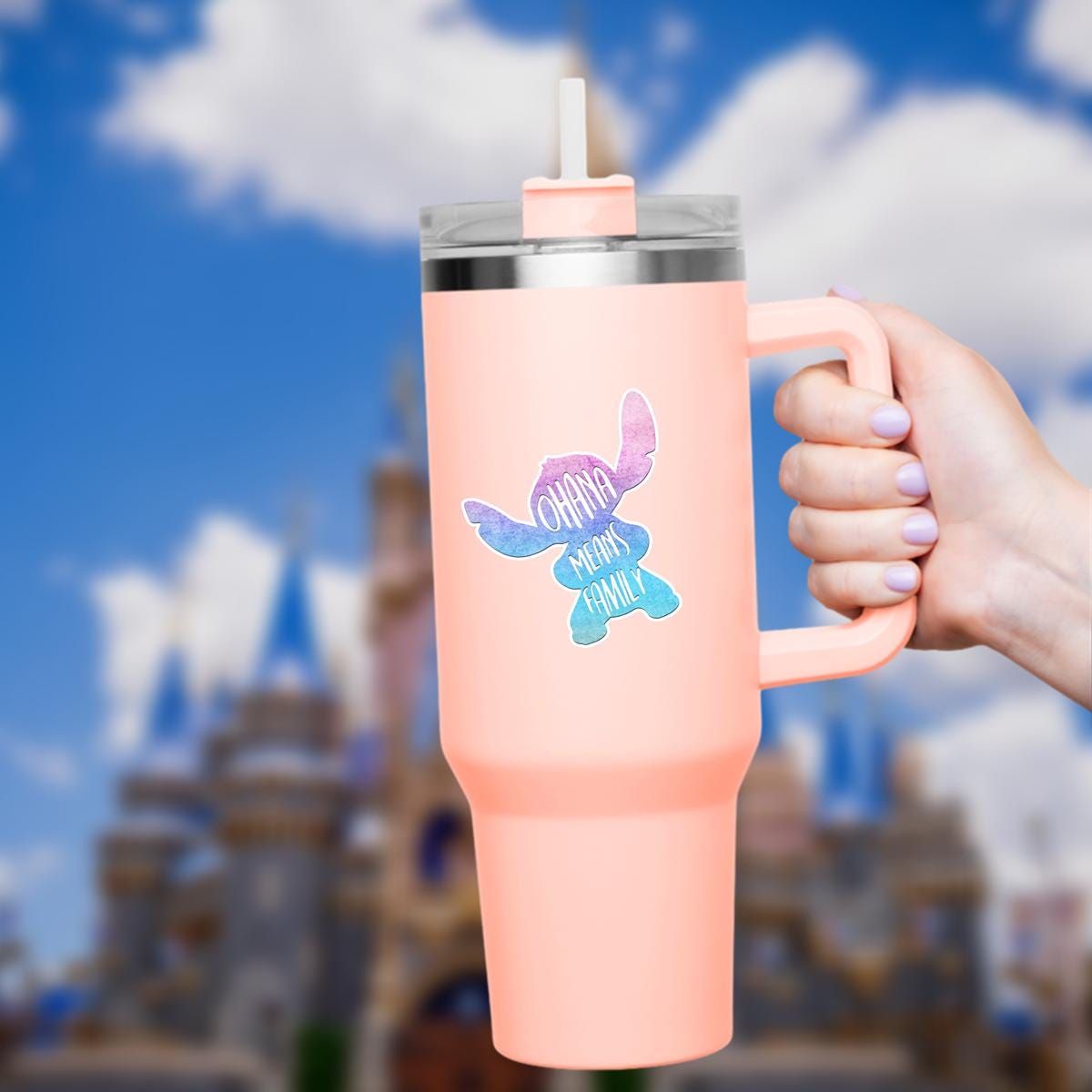 Disneyy Stitch Sticker Waterproof Disney Laptop Stickers/ Lilo and Stitch Ohana Aloha planner stationery decal water bottle cell phonelogo
