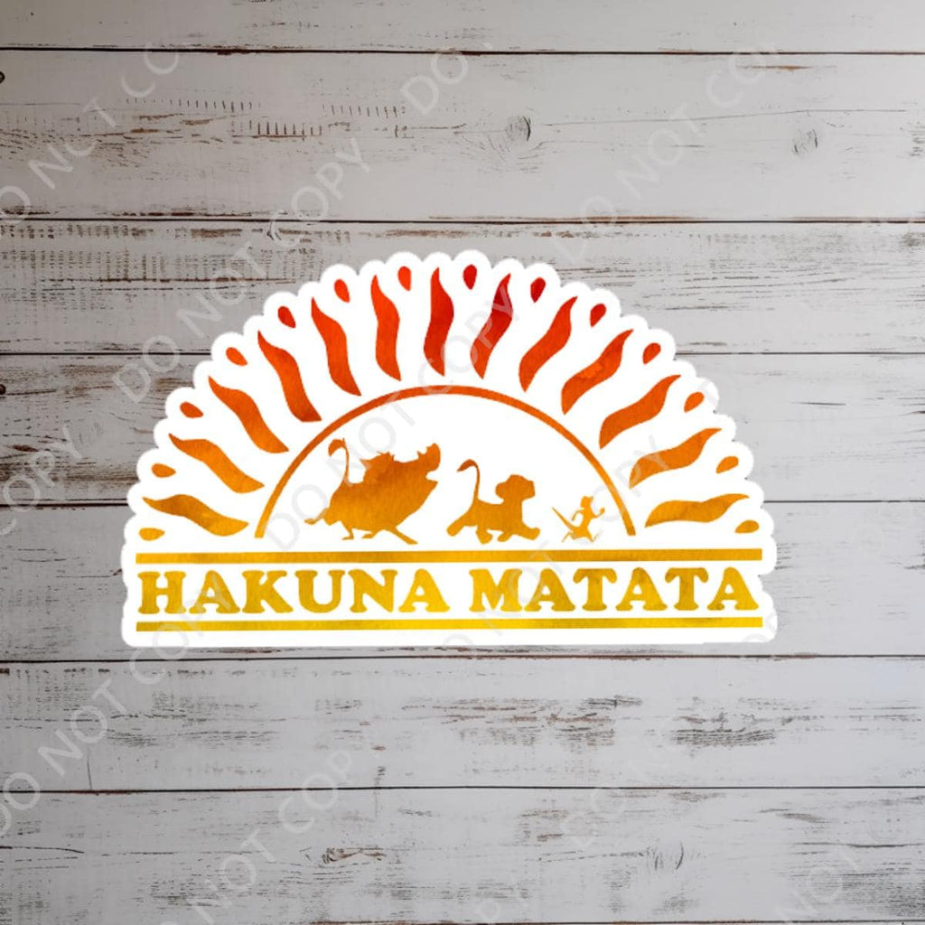 Lion King Hakuna Matata Waterproof Vinyl Sticker  Disney stickers, Disney Decal, Disney, journal stickers, junk journal