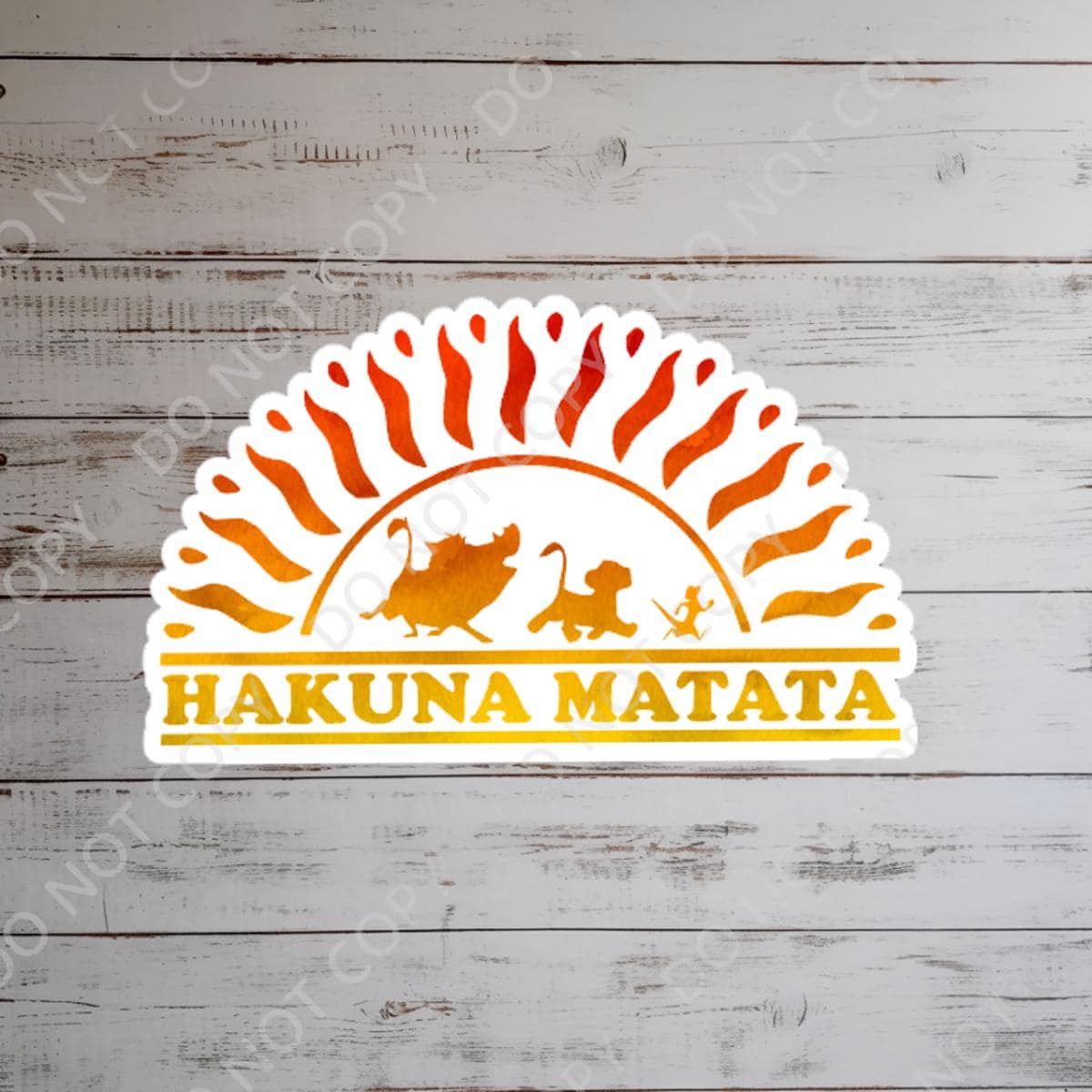Lion King Hakuna Matata Waterproof Vinyl Sticker  Disney stickers, Disney Decal, Disney, journal stickers, junk journal