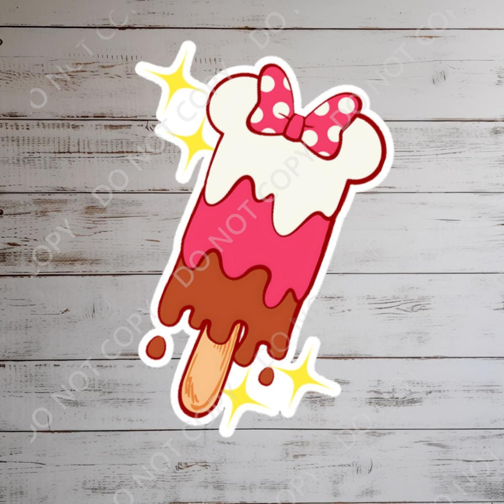 Disneyy disney minniemouse Ice Cream Bar Waterproof Disney Laptop Stickers disneysnacks planner stationery decal water bottle cell phonelogo