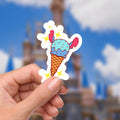 Disneyy disney Stitch Ice Cream Cone Waterproof Disney Laptop Stickers disneysnacks planner stationery decal water bottle cell phonelogo