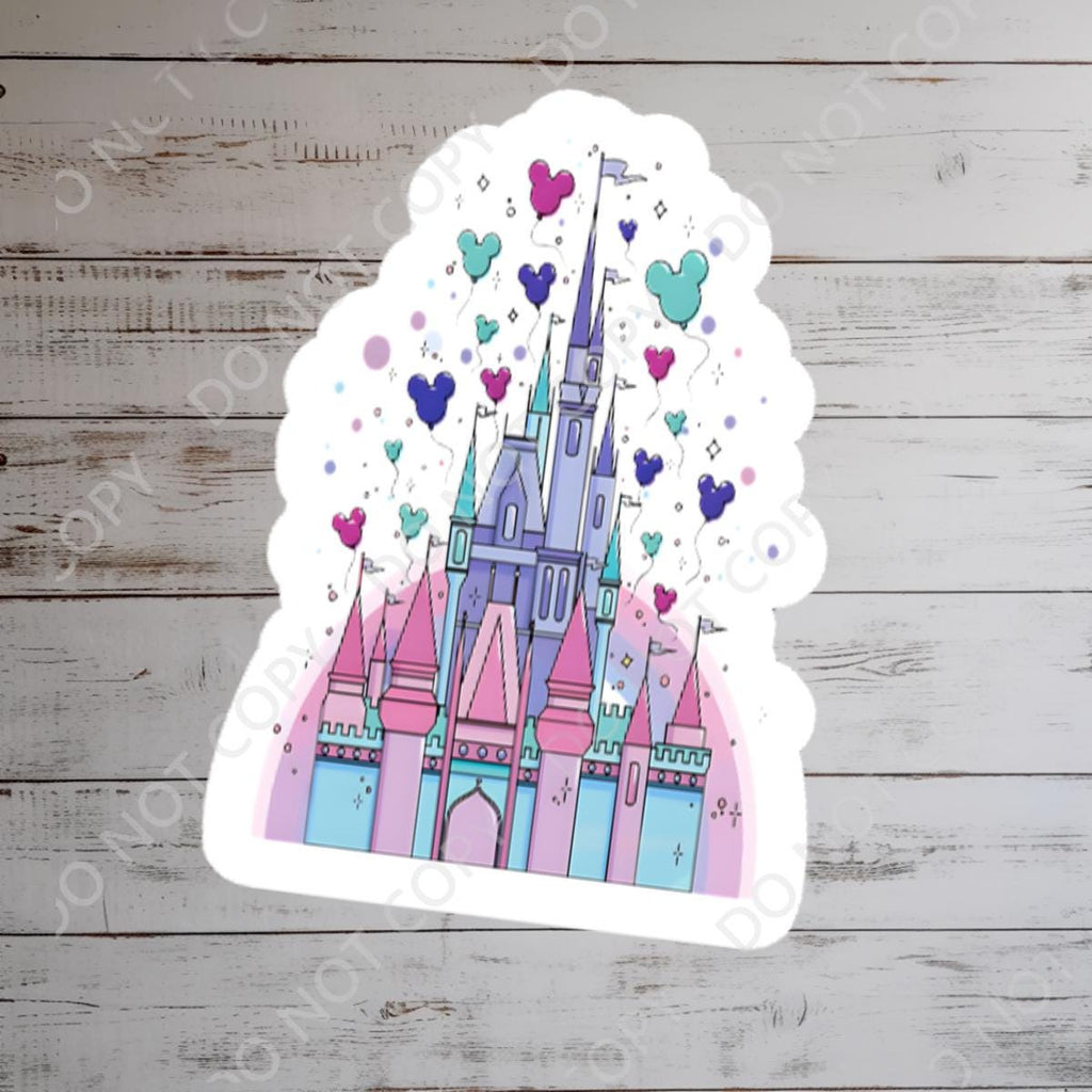 Disneyy Castle Mickeyy Mouse Ballons World Sticker Waterproof Disney Laptop, Disneying Theme Park Vacation, Castle Park Mouse