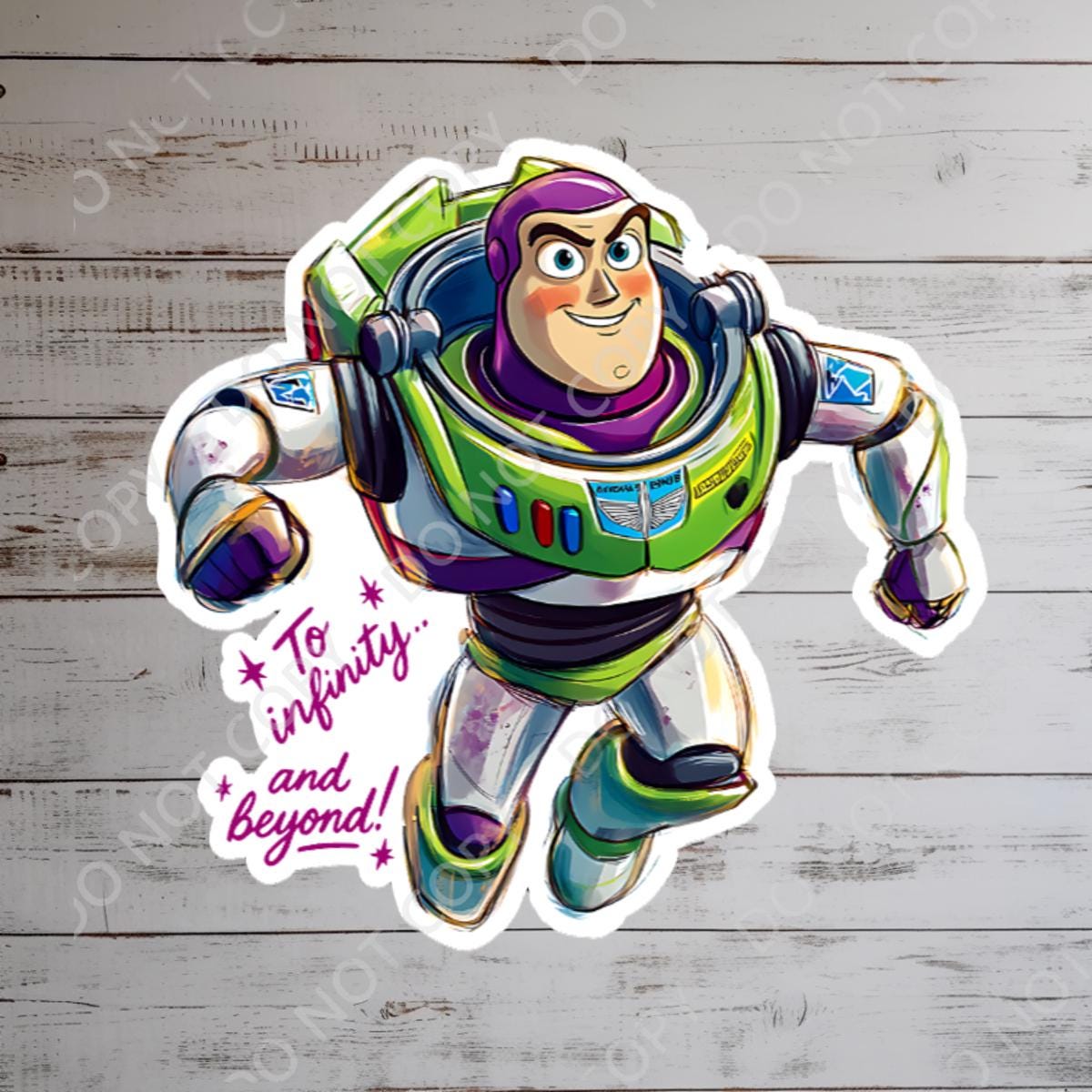 Disneyy Toy Story Buzz Light To Infinity And Beyond Year Disney Laptop Sticker planner stationery decal water bottle cell buzzlightyear