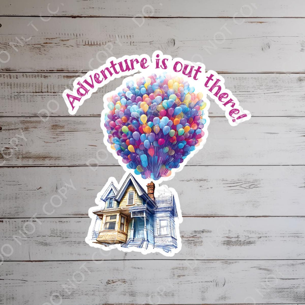 Disney Up!  Adventure Is Out There Disney Laptop Sticker planner stationery decal water bottle cell quotes disney