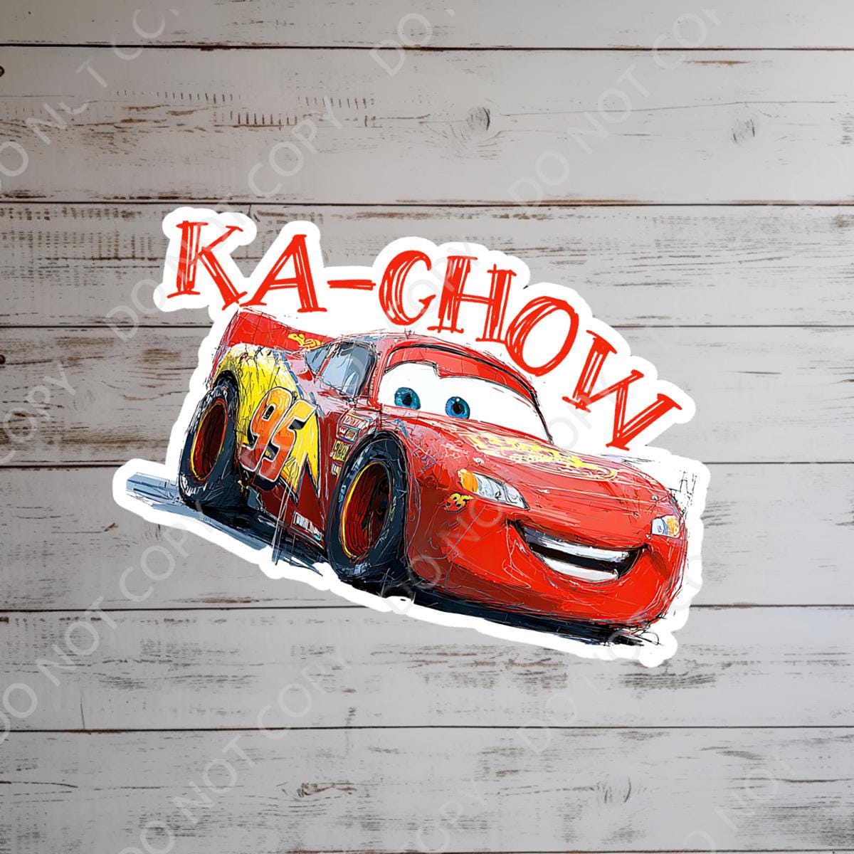 Lightning McQueen Car Sticker: Waterproof Vinyl Decal HydoFlask