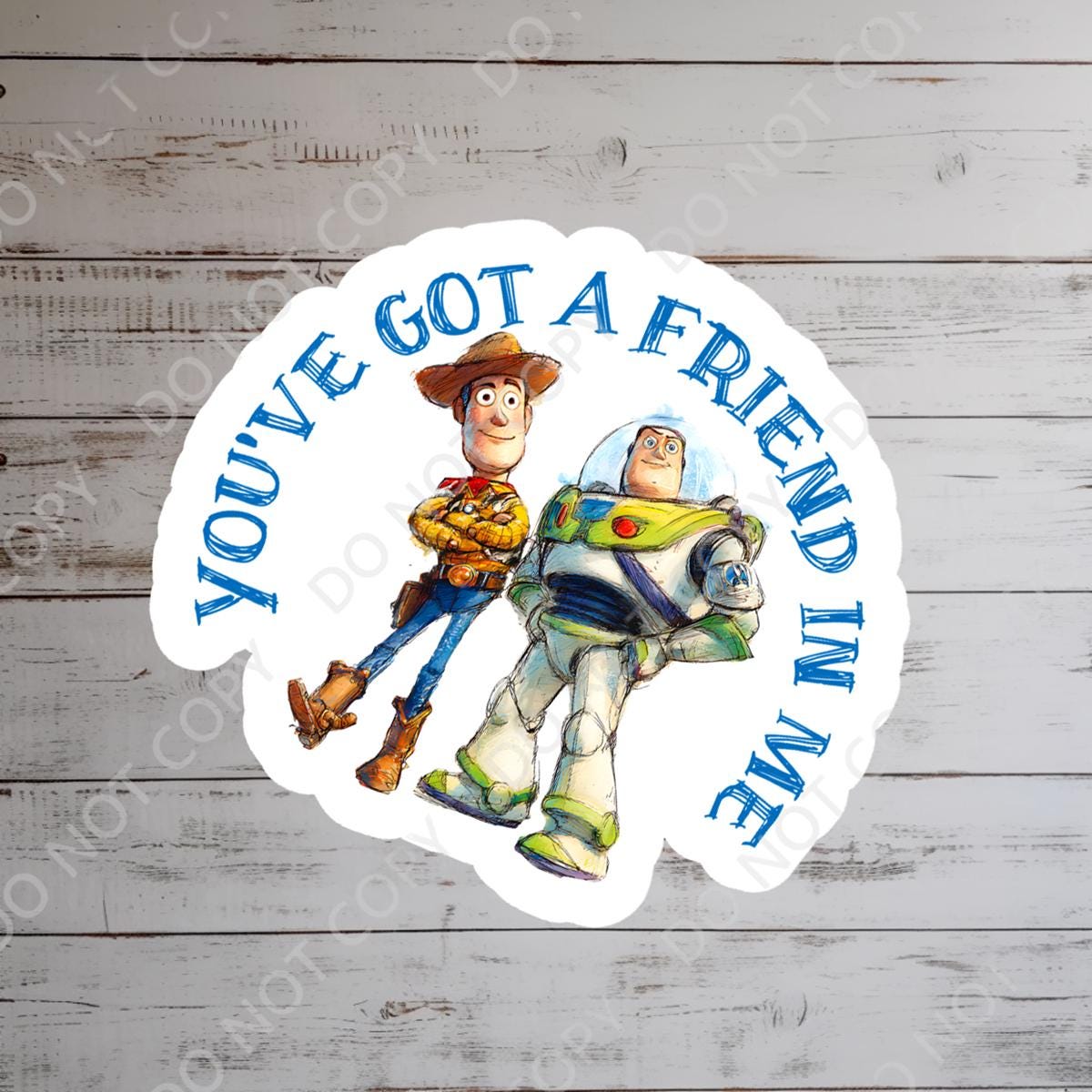 Toy Story Laptop Sticker: Woody & Buzz - You've Got A Friend In Me Decal