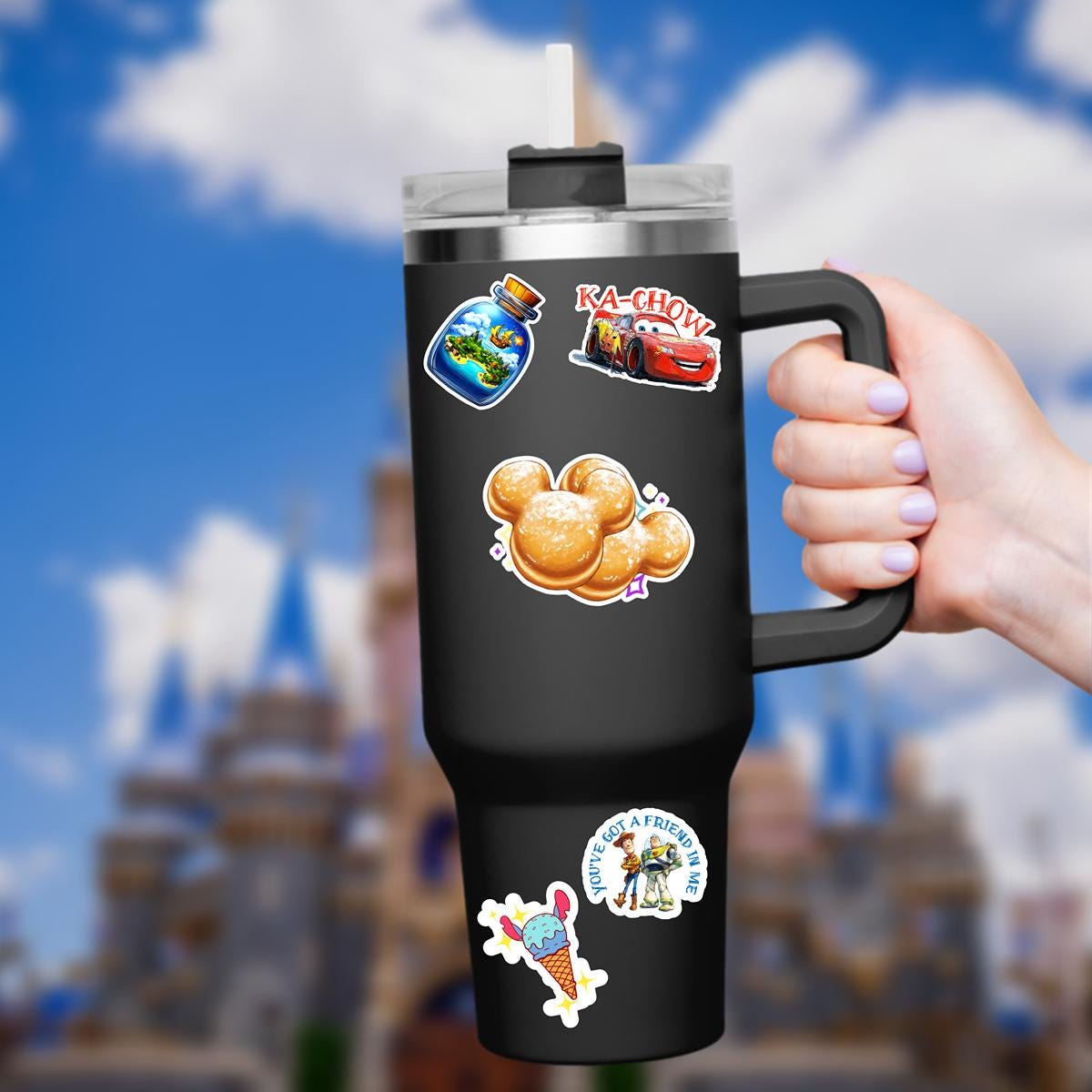 Mickey Mouse Beignet Waterproof Vinyl Sticker