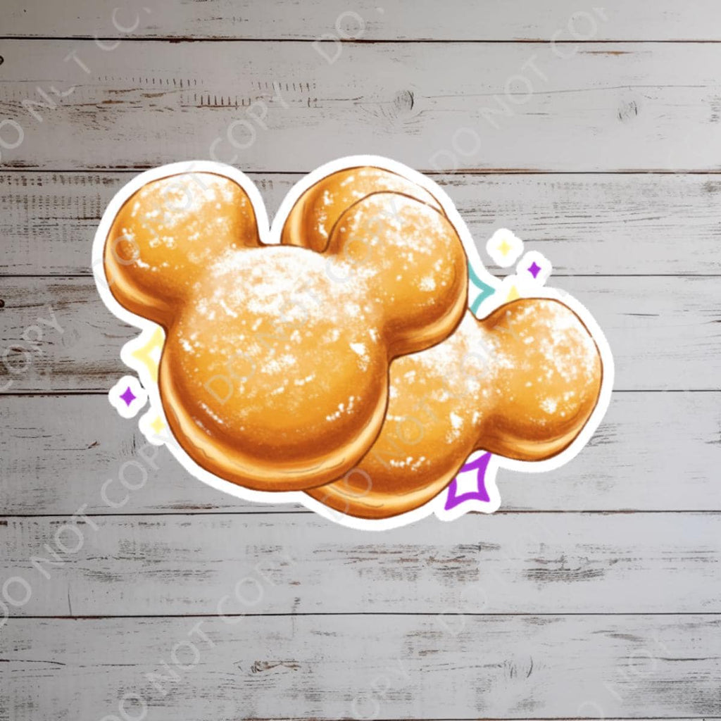 Mickey Mouse Beignet Waterproof Vinyl Sticker