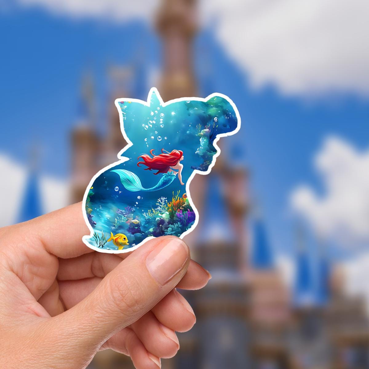 Little Mermaid Sticker: Waterproof Vinyl Decal for Laptop, Water Bottle, funny sticker, disney stickers, journal stickers, junk journal, disney gift, disney present
