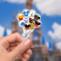 Disneyy Ballons Sticker Waterproof Disney Laptop Stickers/  Mickey, Minnie, Winnie the Pooh Stitch planner stationery decal water bottle cell phone