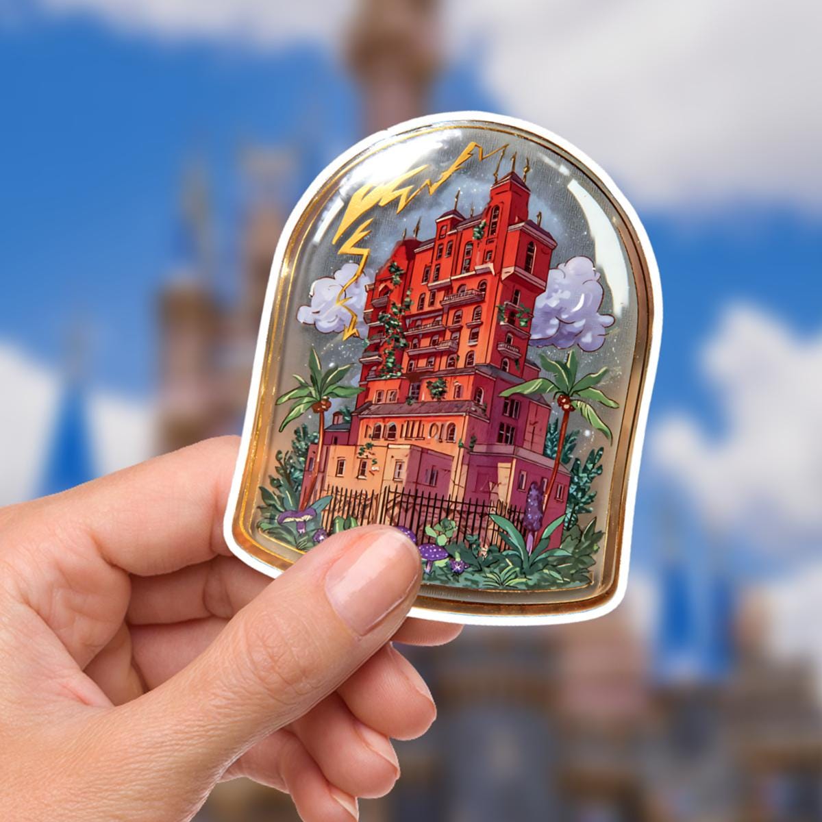 Disneyy Hotel Tower of Terror Sticker Waterproof Disney Laptop Stickers Disney souvenir planner stationery decal water bottle cell phone