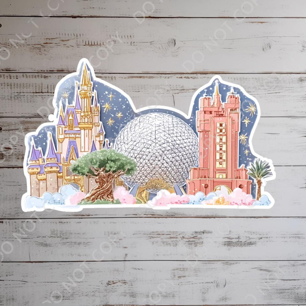 Disneyy World Castle Animal Kingdom WDW Laptop Sticker/ Magic Kingdom Fantasyland Disney decal/ planner water bottle cell phone decal