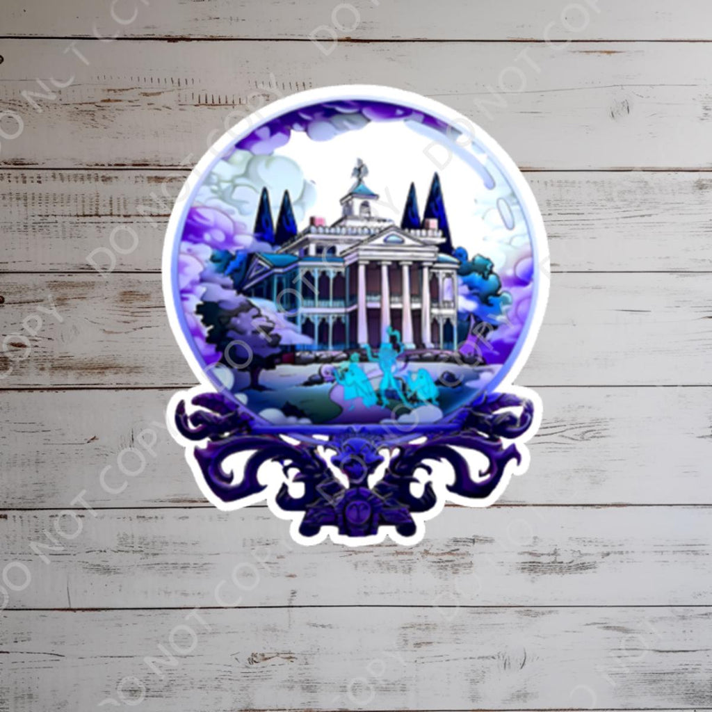 Haunted Mansion Sticker: Waterproof Vinyl Decal for Laptop, Water Bottle