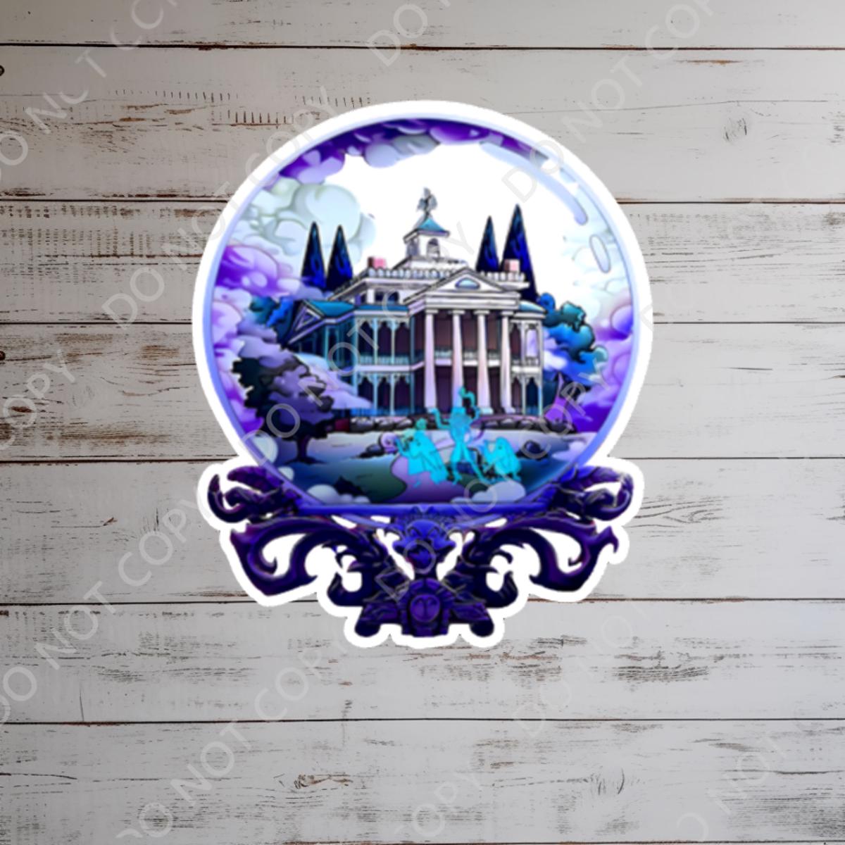 Haunted Mansion Sticker: Waterproof Vinyl Decal for Laptop, Water Bottle