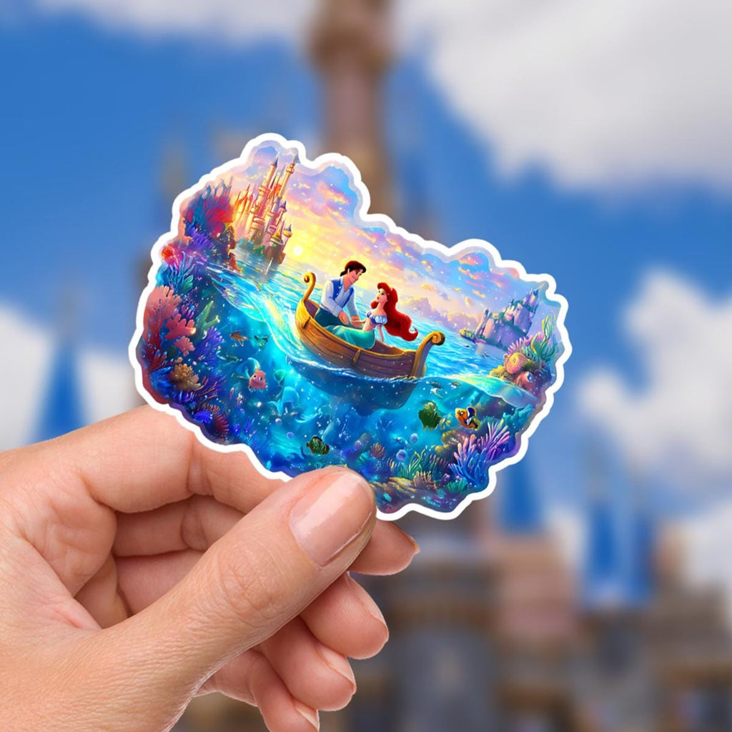 Little Mermaid Sticker: Waterproof Vinyl Decal for Laptop, Water Bottle, funny sticker, disney stickers, journal stickers, junk journal, disney gift, disney present