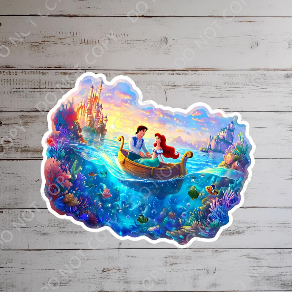 Little Mermaid Sticker: Waterproof Vinyl Decal for Laptop, Water Bottle, funny sticker, disney stickers, journal stickers, junk journal, disney gift, disney present