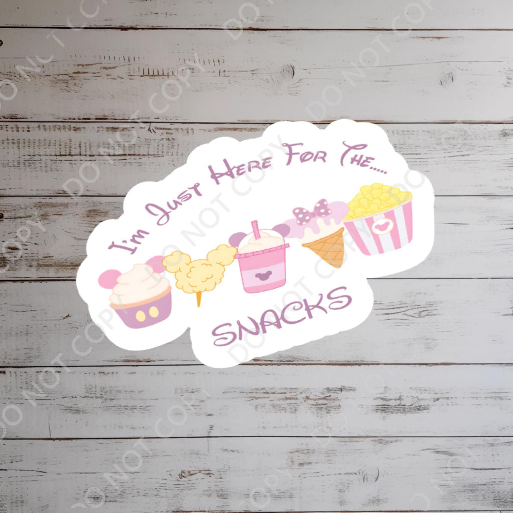 Disneyy Snack Goals Waterproof Disney Laptop disneysnacks planner stationery decal water bottle cell phonelogo