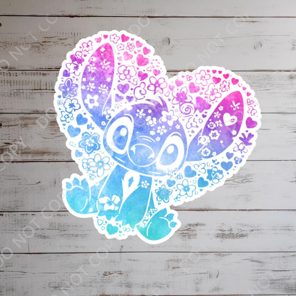 Waterproof Stitch Sticker: Lilo and Stitch Ohana Decal