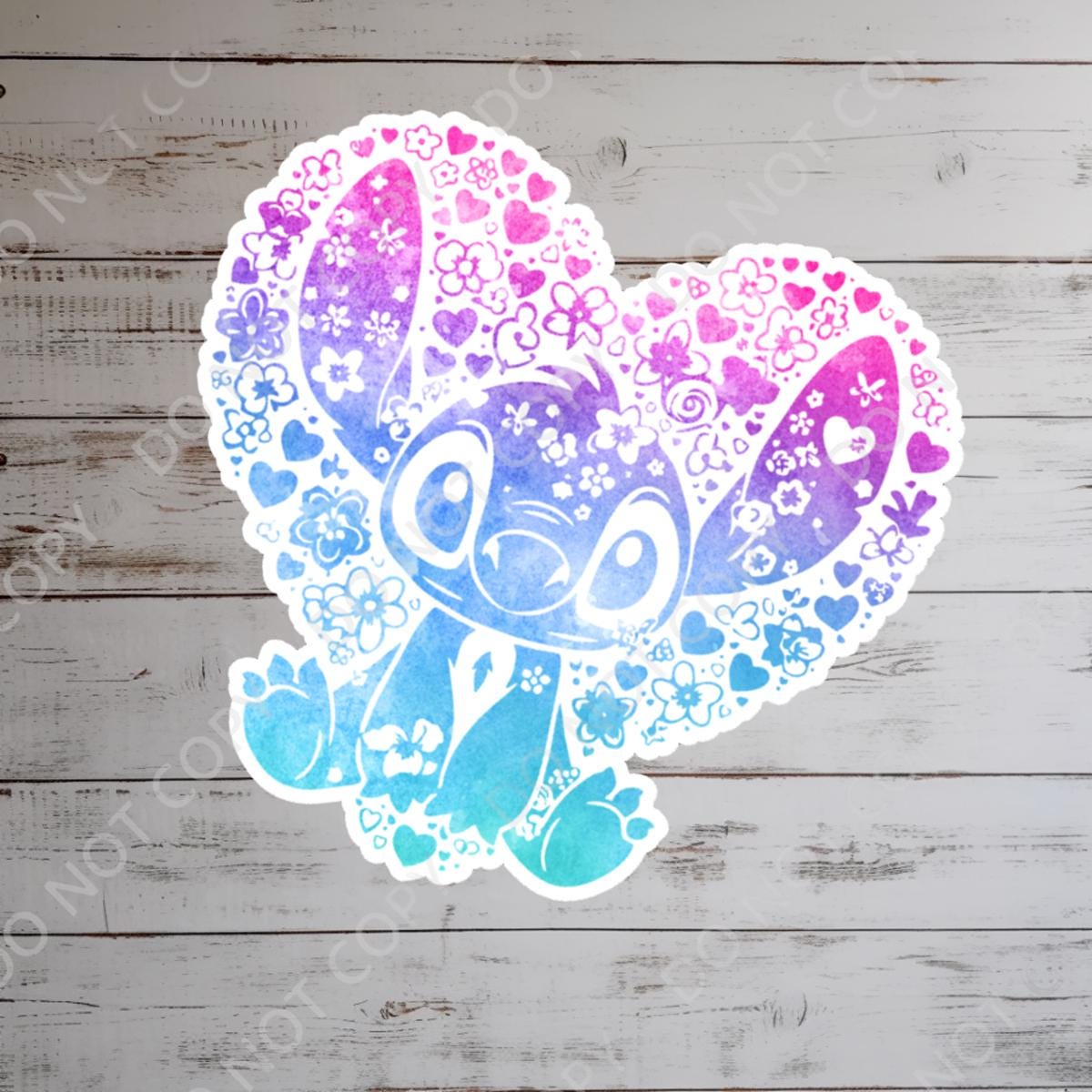 Waterproof Stitch Sticker: Lilo and Stitch Ohana Decal