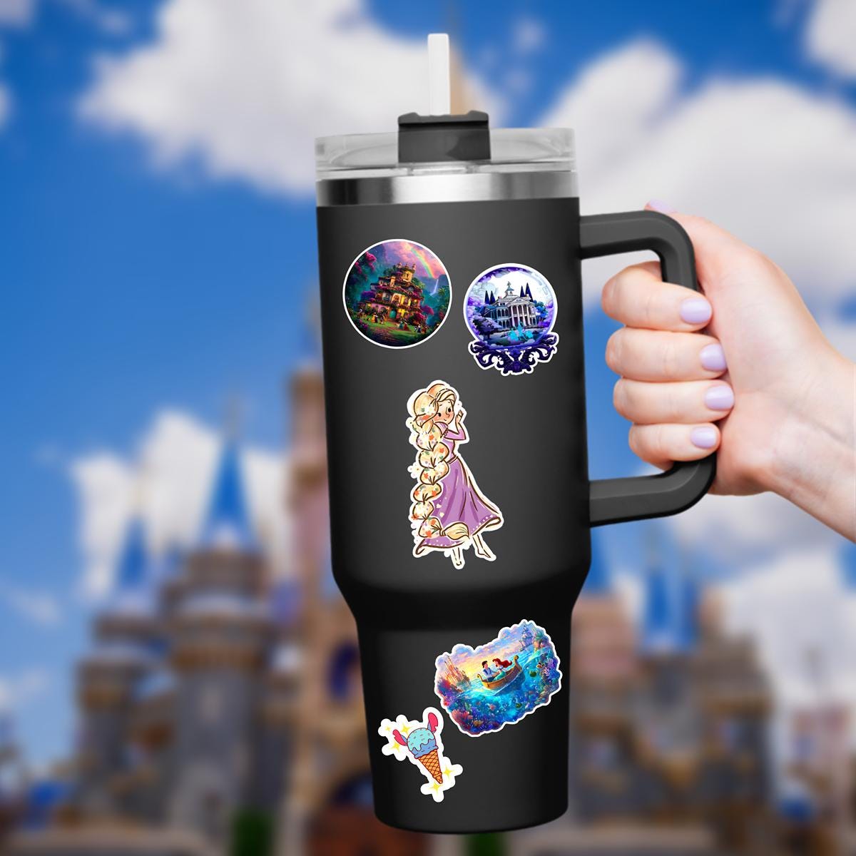 Rapunzel Tangled Lantern Sticker: Disney Waterproof Vinyl Decal