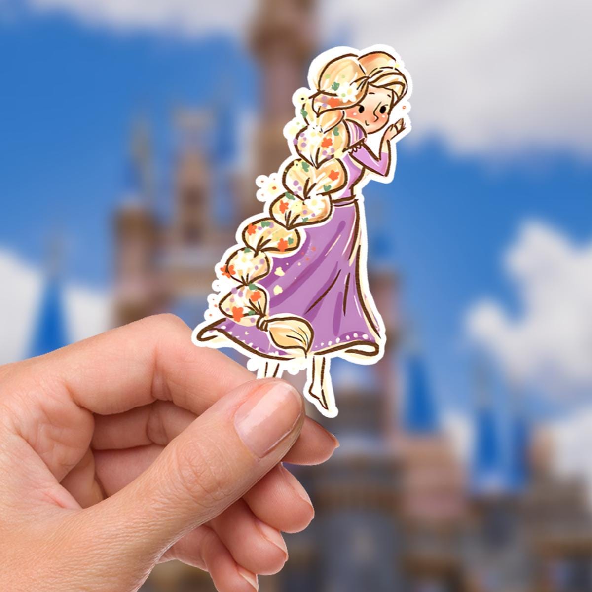 Rapunzel Tangled Lantern Sticker: Disney Waterproof Vinyl Decal