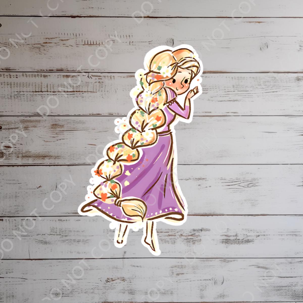 Rapunzel Tangled Lantern Sticker: Disney Waterproof Vinyl Decal