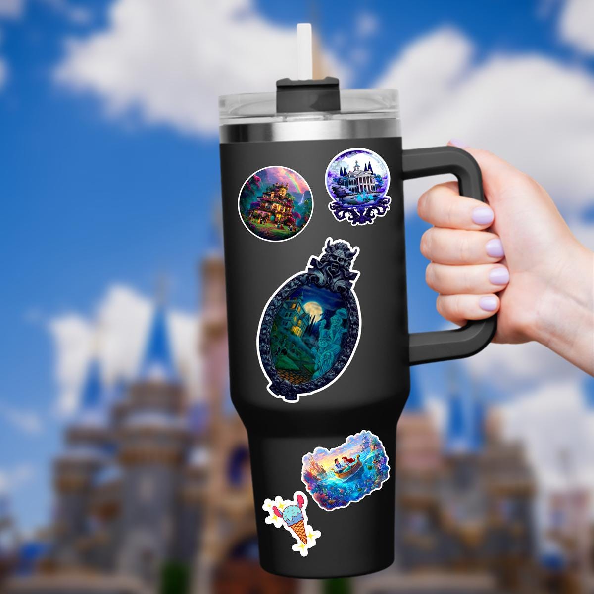 Haunted Mansion Sticker: Waterproof Vinyl Decal for Laptop, Water Bottle, Disney Gift, Welcome Foolish Mortals, Disney presents, Journal Stickers, Junk Journal