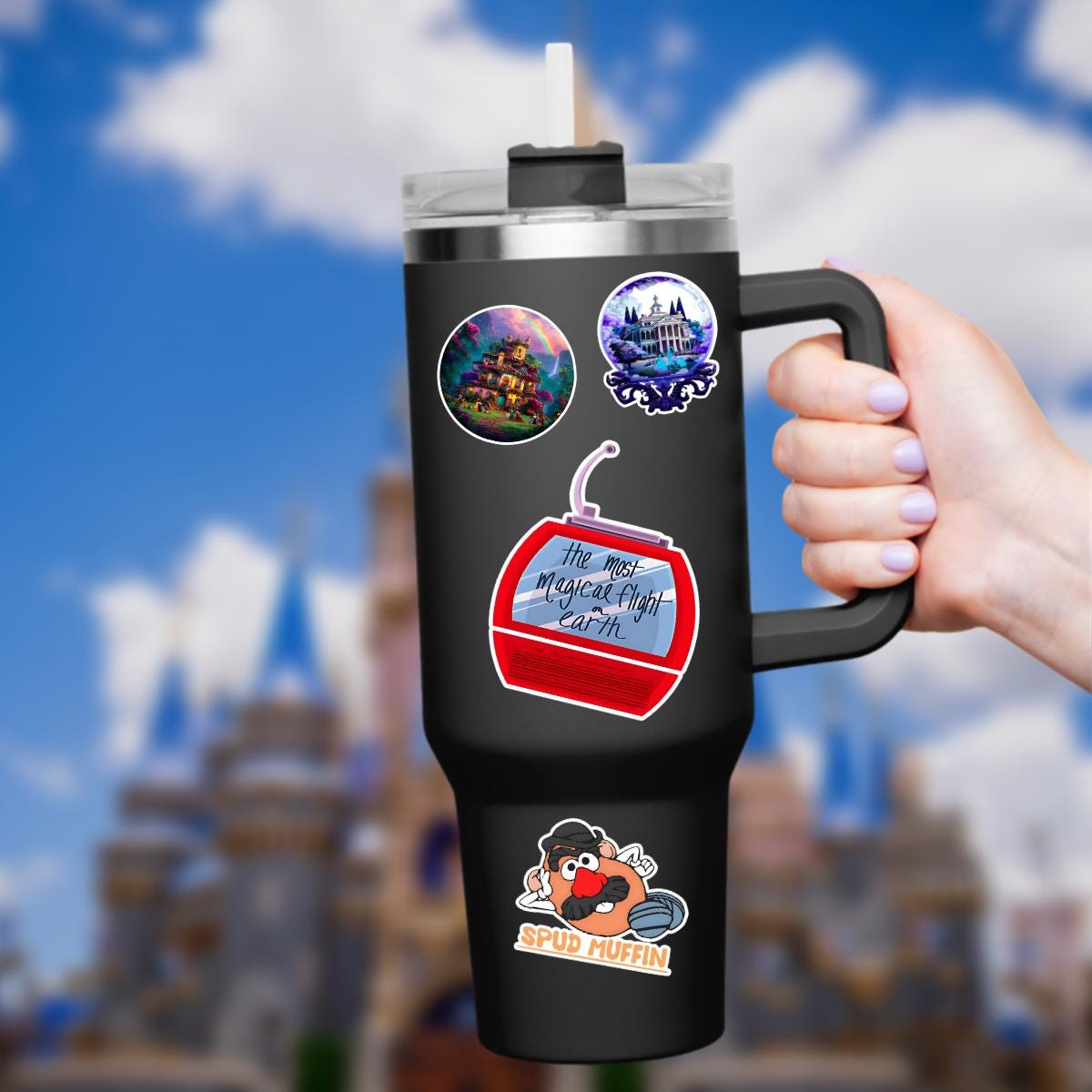 Disney SkyLiner Most Magical Ride!  Adventure Is Out There Disney Laptop Sticker planner stationery decal water bottle cell quotes disney