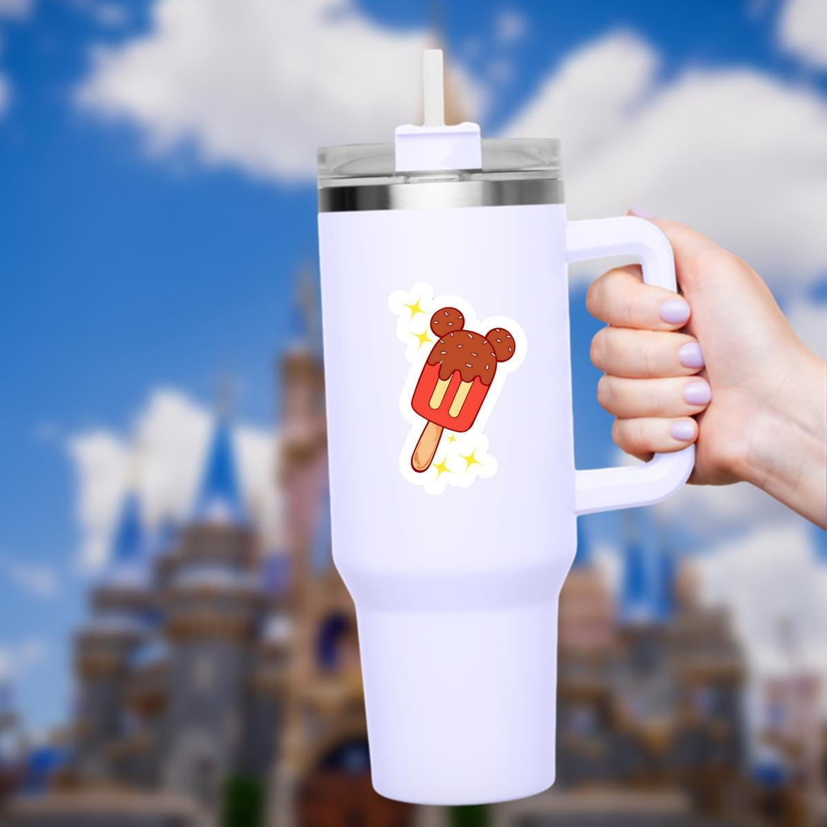 Disneyy disney mickeymouse Ice Cream Bar Waterproof Disney Laptop Stickers disneysnacks planner stationery decal water bottle cell phonelogo