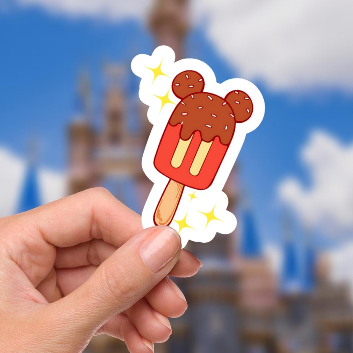 Disneyy disney mickeymouse Ice Cream Bar Waterproof Disney Laptop Stickers disneysnacks planner stationery decal water bottle cell phonelogo
