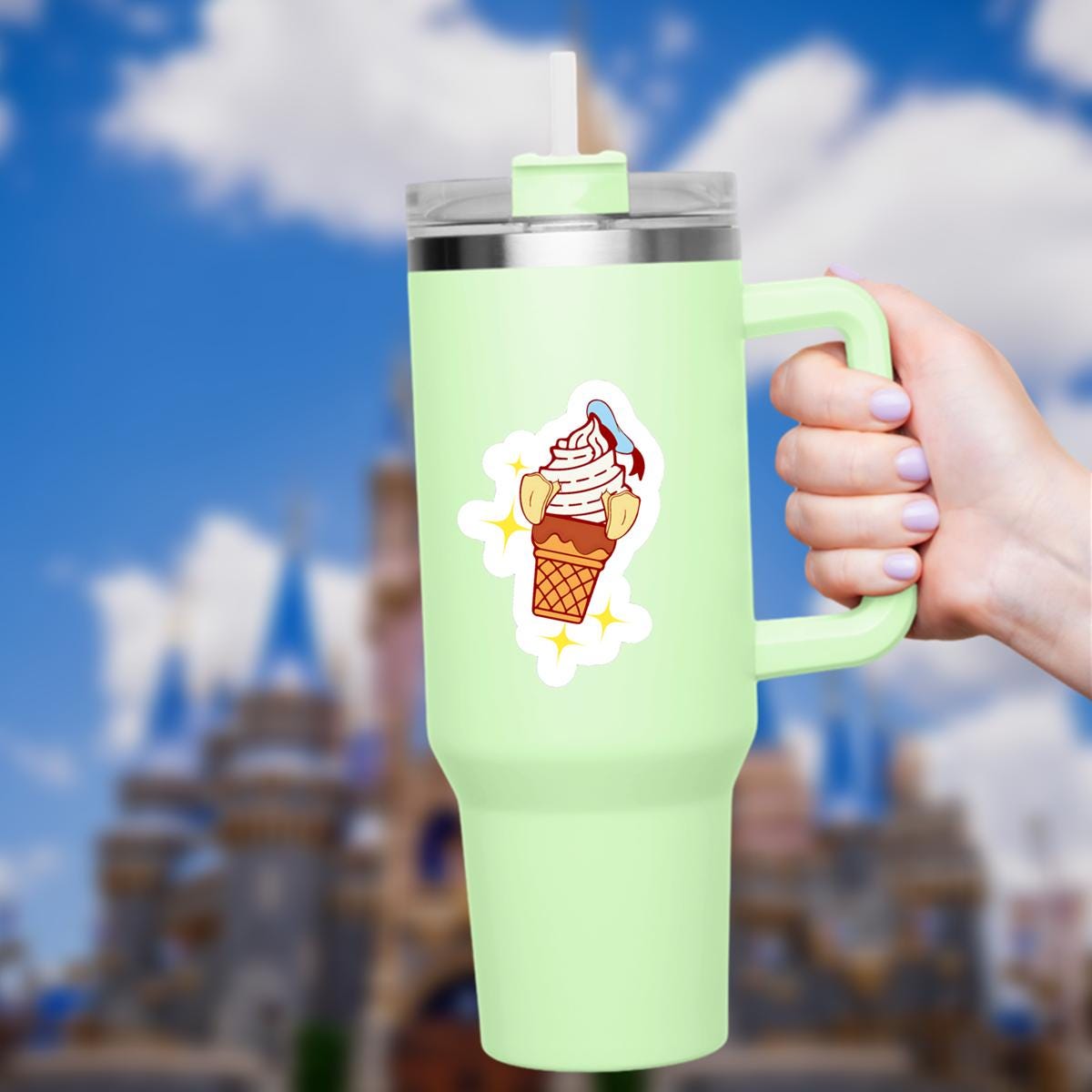 Disneyy disney Donald Duck Ice Cream Bar Waterproof Disney Laptop Stickers disneysnacks planner stationery decal water bottle cell phonelogo