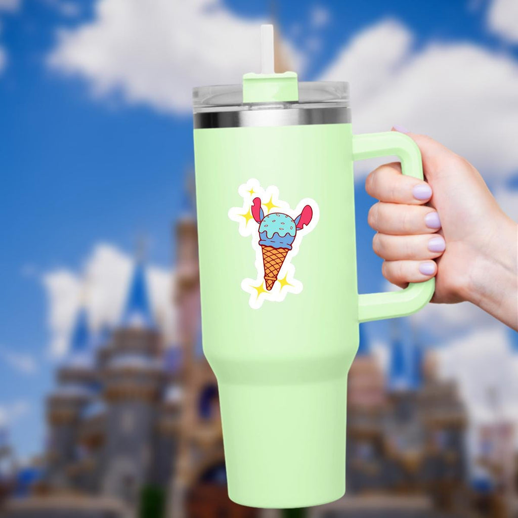Disneyy disney Stitch Ice Cream Cone Waterproof Disney Laptop Stickers disneysnacks planner stationery decal water bottle cell phonelogo