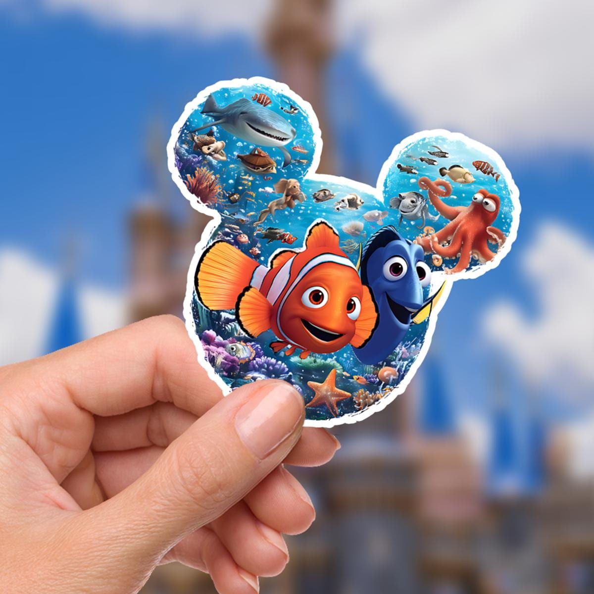 Disney Finding Nemo Just Keep Swimming Waterproof Disney Laptop Stickers/ FindingNemo planner stationery decal water bottle cell phonelogo disney gift, disney presnt, journal stickers, disney stickers, junk journal