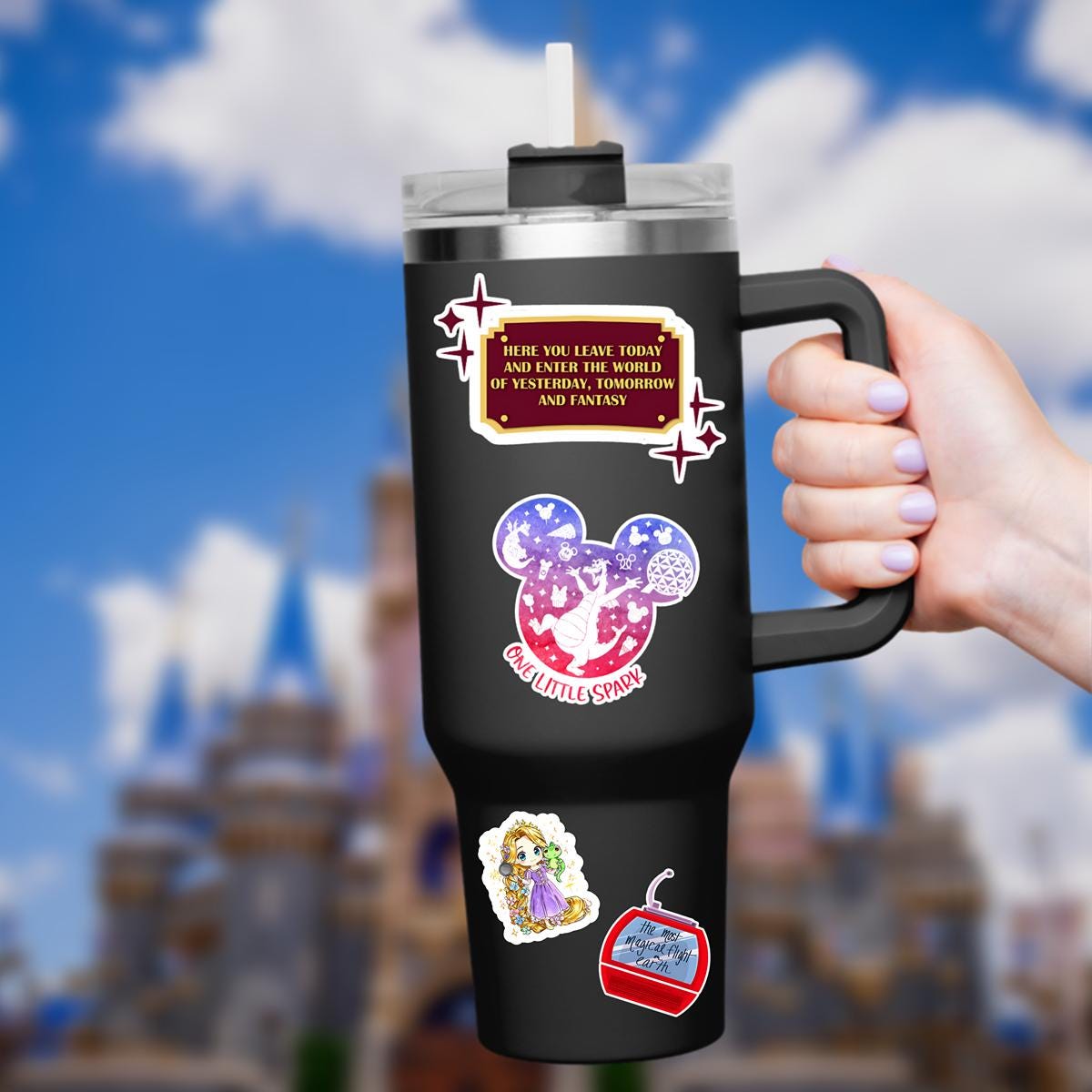 Figment Disneyy One Little Spark Waterproof Disney Laptop Stickers/ planner stationery decal water bottle cell phonelogo