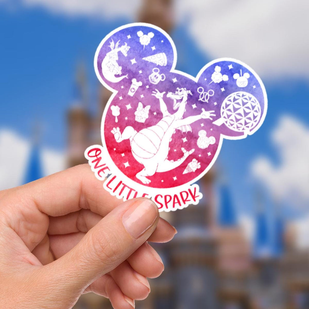 Figment Disneyy One Little Spark Waterproof Disney Laptop Stickers/ planner stationery decal water bottle cell phonelogo