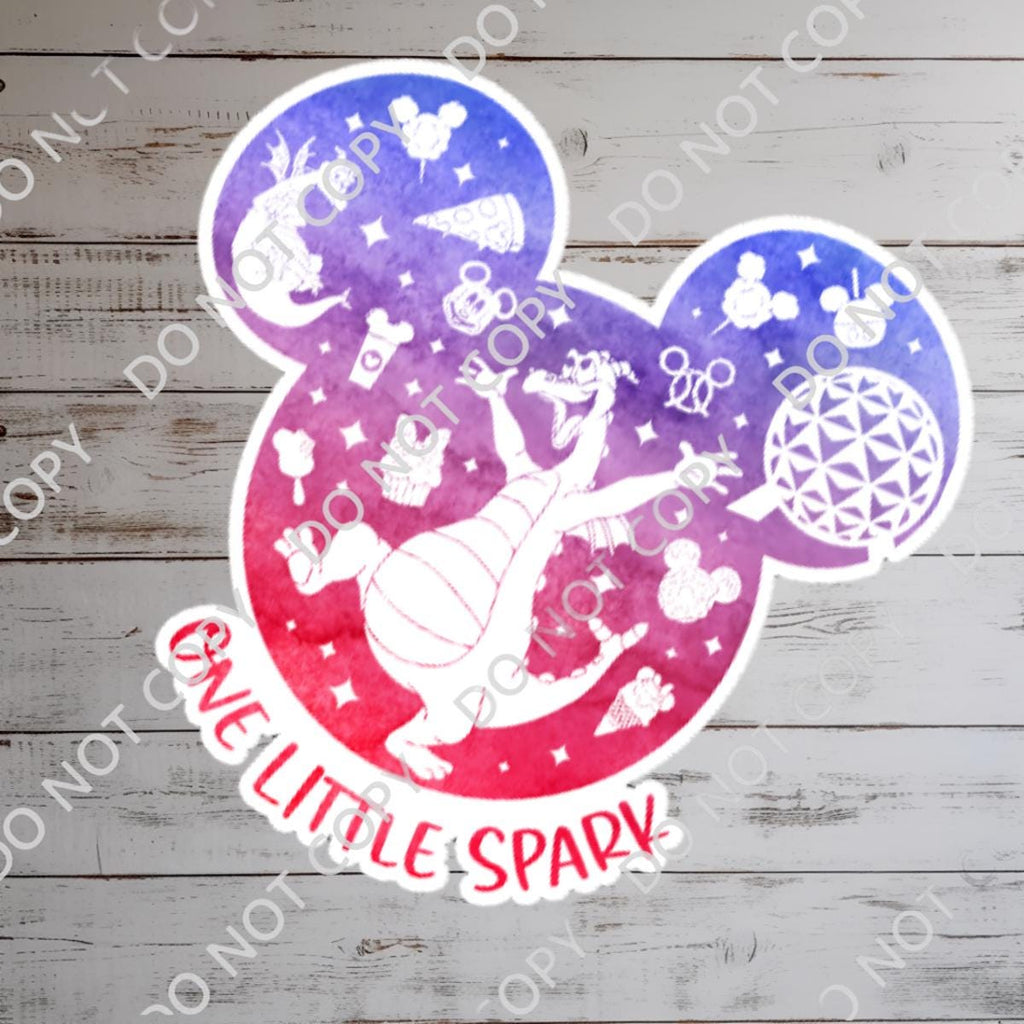 Figment Disneyy One Little Spark Waterproof Disney Laptop Stickers/ planner stationery decal water bottle cell phonelogo