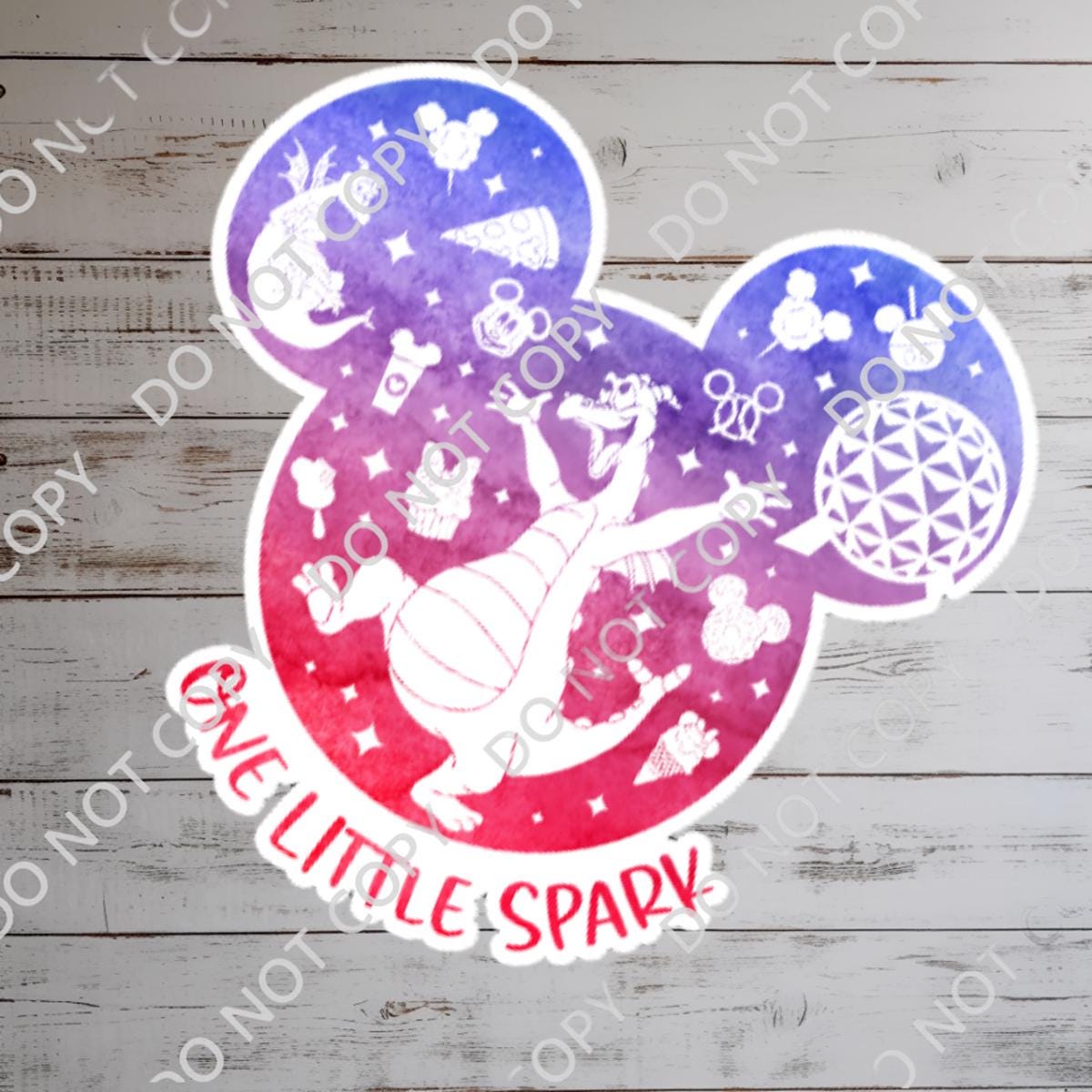 Figment Disneyy One Little Spark Waterproof Disney Laptop Stickers/ planner stationery decal water bottle cell phonelogo