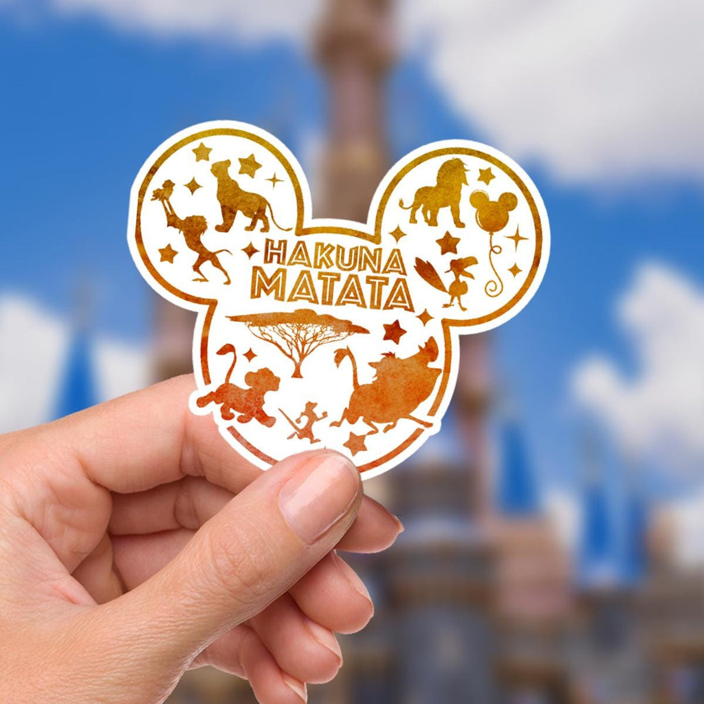 Lion King Hakuna Matata Waterproof Vinyl Sticker  Disney stickers, Disney Decal, Disney, journal stickers, junk journal, Hakuna Matata