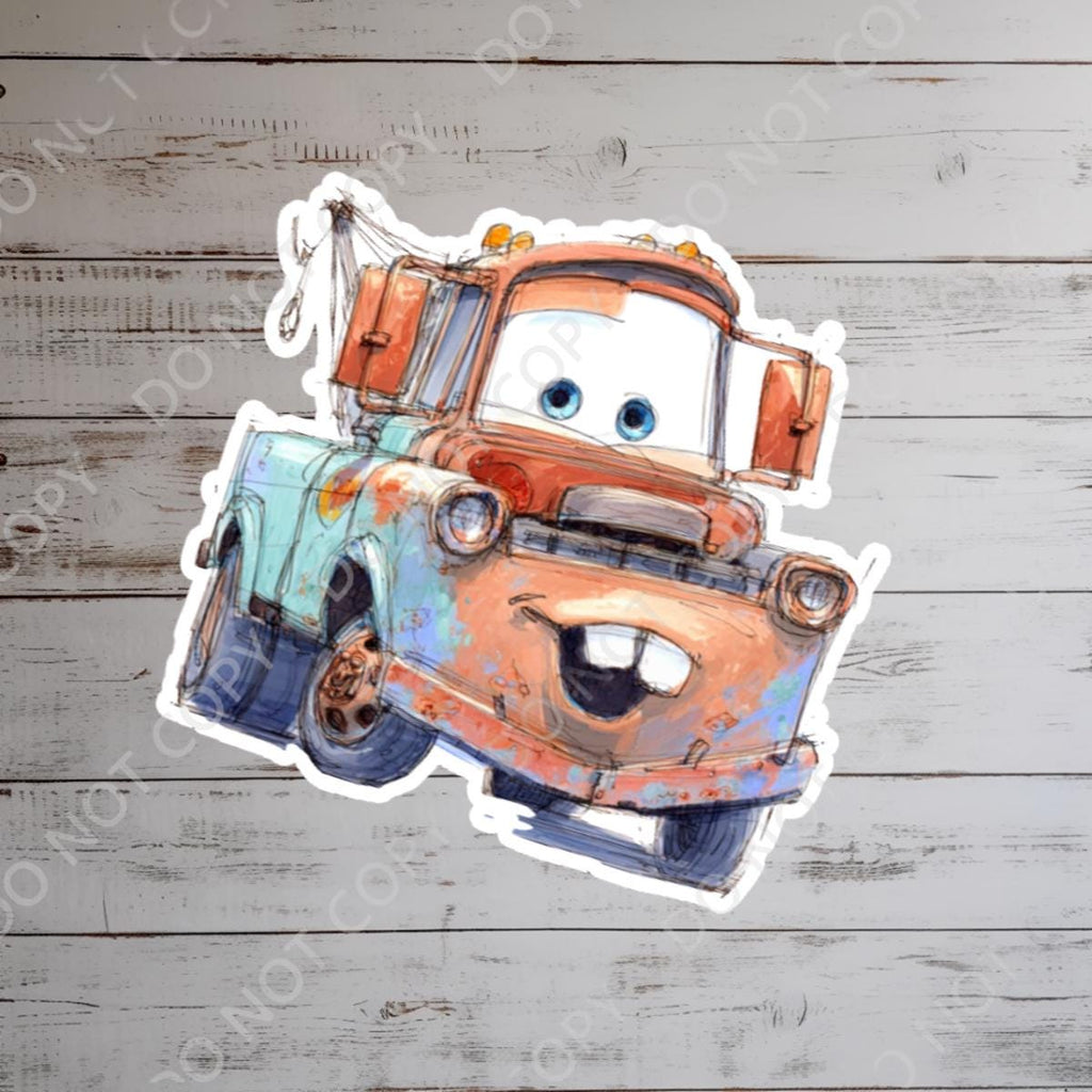 Lightning McQueen & Tow Mater Sticker - Waterproof Vinyl Decal