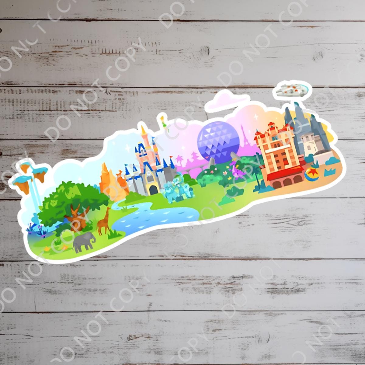 Disney Epcot, Magic Kingdom, Hollywood Studios, Epcot What A Wonderful World Sticker Waterproof Disney Laptop, Disneying Theme Park Vacation, Castle Park Mouse