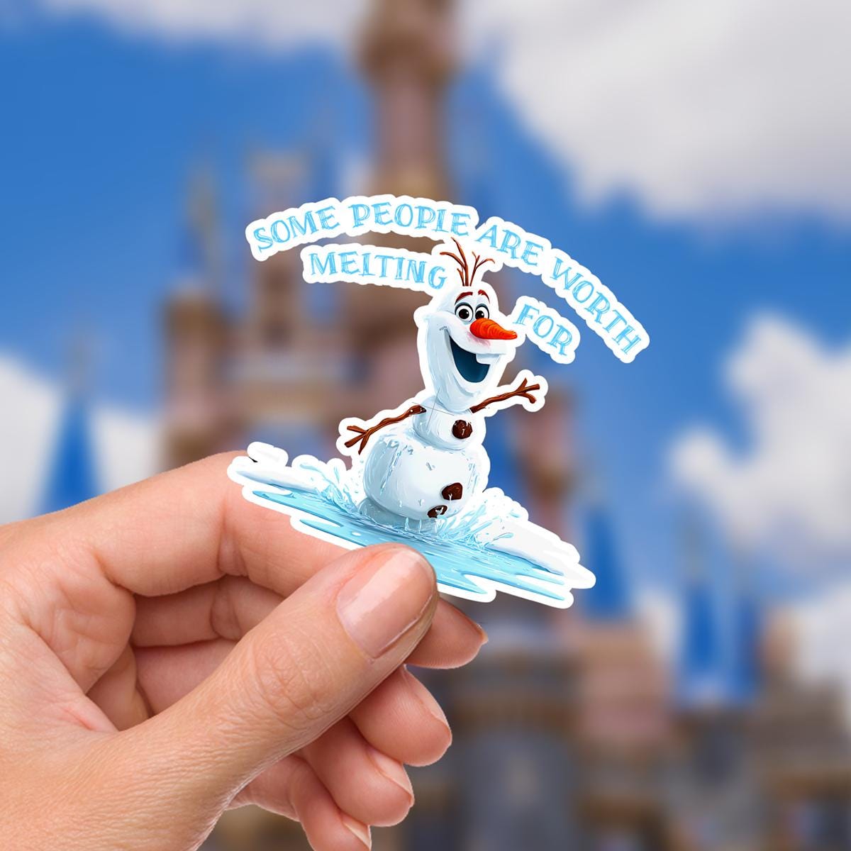 Olaf Frozen Sticker: Some People Are Worth Melting - Waterproof Vinyl ...