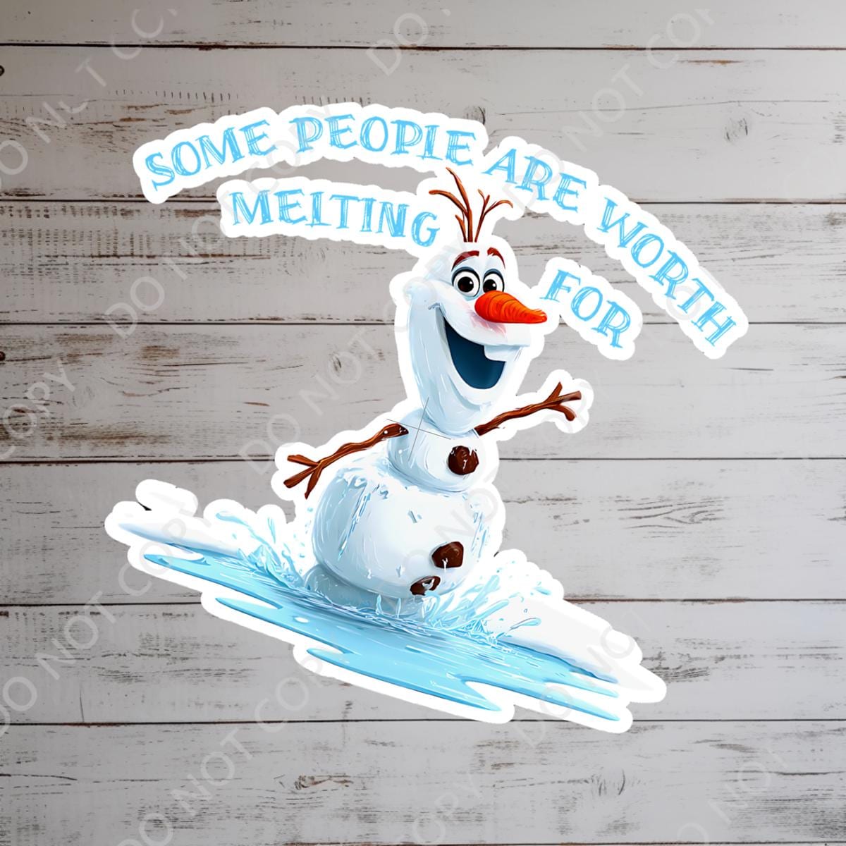 Olaf Frozen Sticker: Some People Are Worth Melting - Waterproof Vinyl Decal, gift for her, disney present, disney presents, journal stickers, junk journal
