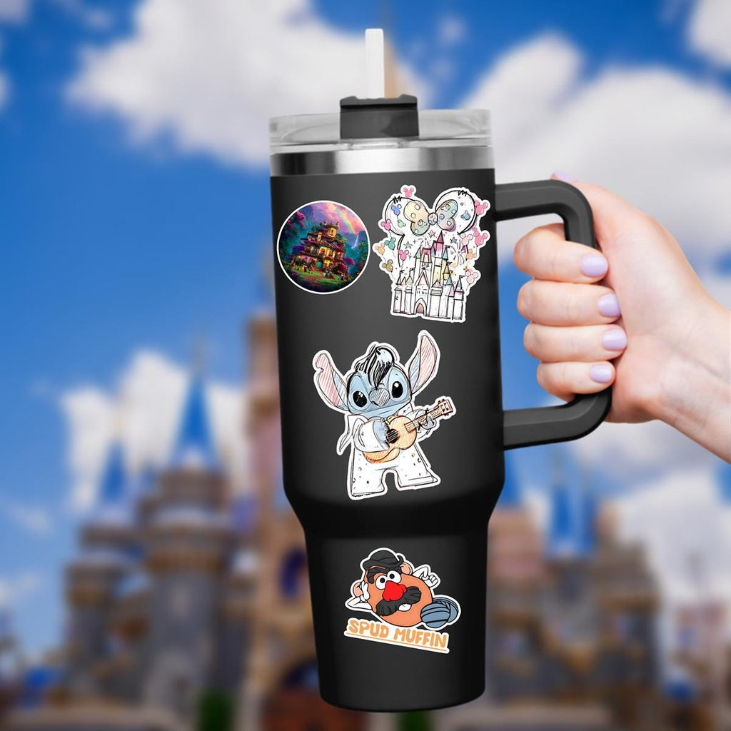 Disney Stitch Elvis Sticker: Waterproof Vinyl Decal for Laptop, Water Bottle