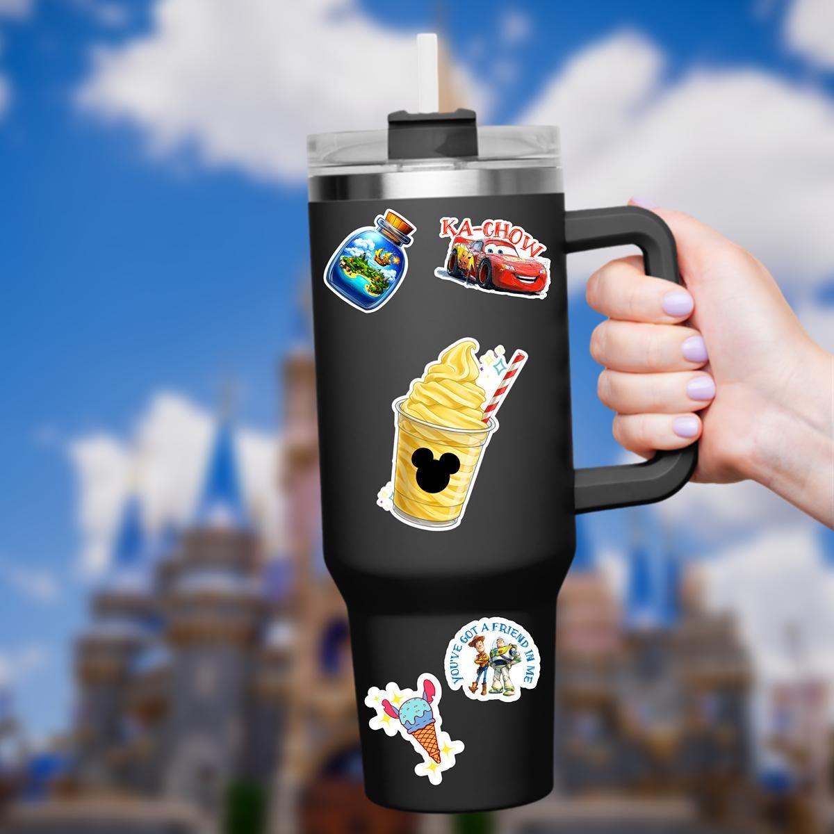 Disneyy disney Snacks Dole Whip, dolewhip Waterproof Sully Laptop Stickers disneysnacks planner stationery decal water bottle cell phonelogo