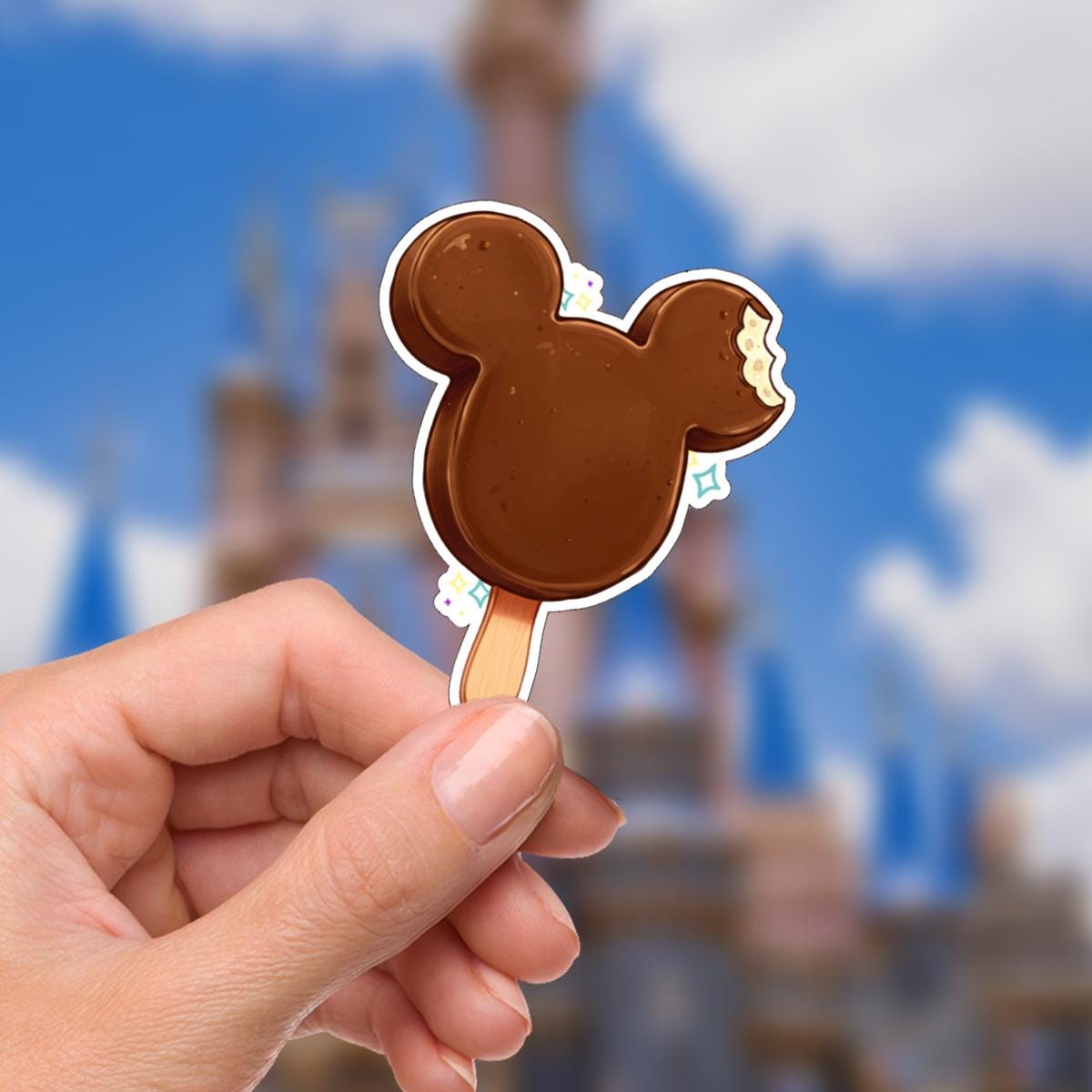 Mickey Mouse Ice Cream Bar Sticker, Waterproof Vinyl Decal