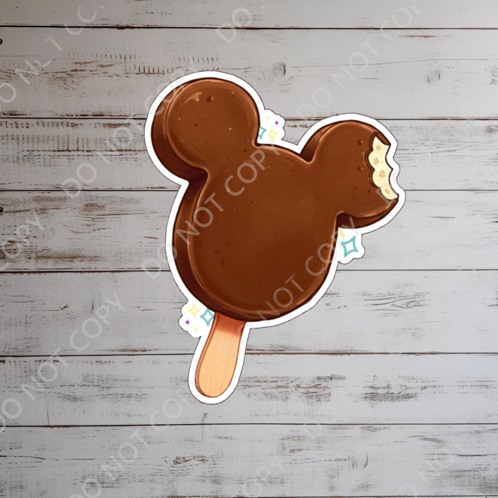 Mickey Mouse Ice Cream Bar Sticker, Waterproof Vinyl Decal