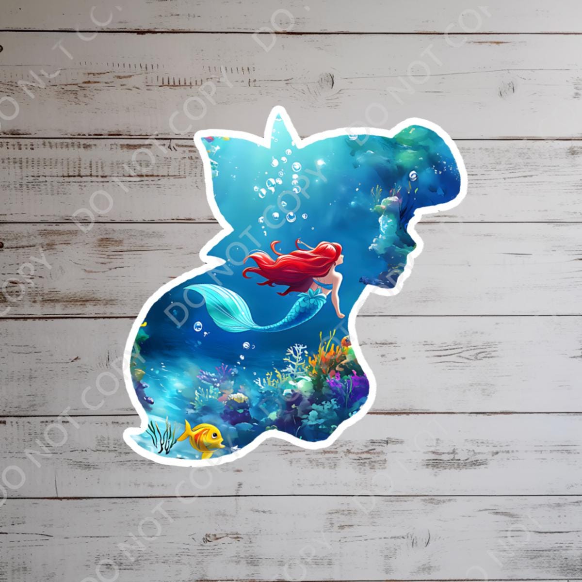 Little Mermaid Sticker: Waterproof Vinyl Decal for Laptop, Water Bottle, funny sticker, disney stickers, journal stickers, junk journal, disney gift, disney present