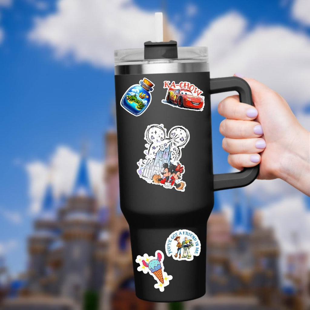 Mickey & Minnie Mouse Waterproof Vinyl Sticker, Laptop Decal hydro bottle journal decal