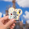Beauty and The Beast Sticker: Waterproof Vinyl Decal for Laptop, Water Bottle, Tale as old as Time, Disney presents, Disney Gifts, Junk Journal, Journal stickers,