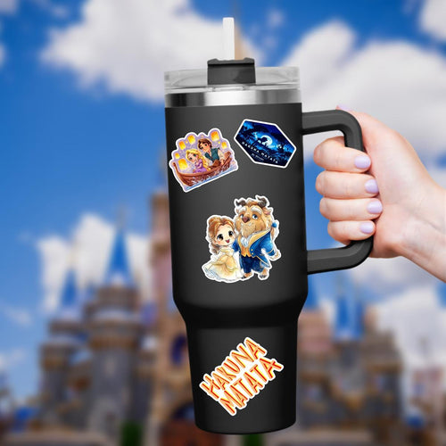 Beauty and The Beast Sticker: Waterproof Vinyl Decal for Laptop, Water Bottle